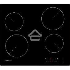 Встраиваемая электрическая панель Samsung NZ64T3506AK/WT 575x505x55 мм, стеклокерамика, 4 конфорки, скошенная рамка,сенсорное управление, светодиодный LED-дисплей, защита от детей, черный