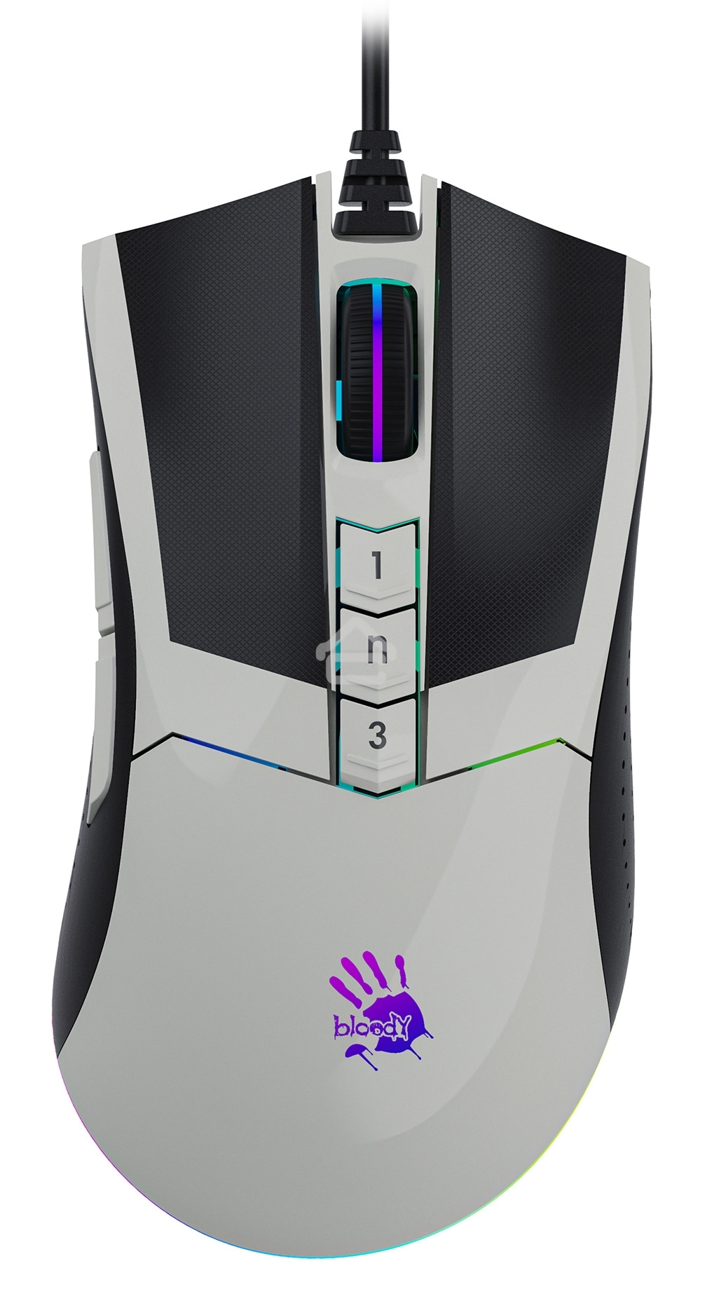 Мышь проводная A4Tech Bloody W90 Max белый/черный, 10000 dpi, USB, кнопки - 10