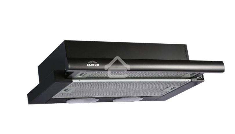 Вытяжка встраиваемая Elikor Интегра 60П-400-В2Л черный, 60 см, 400 куб. м/ч, 55 дБ