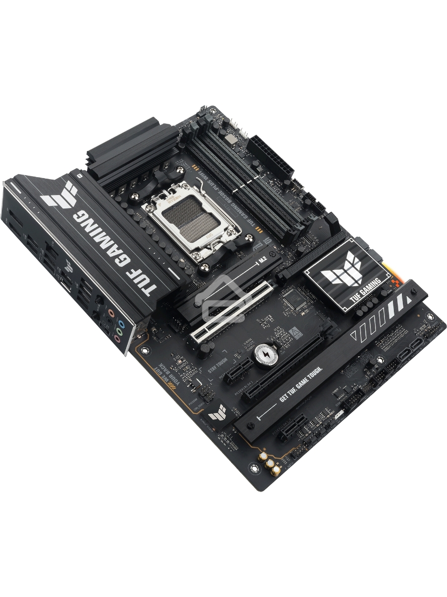 Материнская плата ASUS TUF GAMING B650E-PLUS WIFI, AM5, AMD B650, 4xDDR5, 4xSATA, 3xM.2, 1xPCIe 5.0 x16, 1xPCIe 4.0 x4, 2xPCIe 4.0 x1, 1xDisplayPort, 1xHDMI, 1x2.5Gb LAN, Wi-Fi 6E, Bluetooth 5.3, 1xUSB-C 20Gbps, 3xUSB-A 10Gbps, 6xUSB-A 2.0, 5x3.5 мм, 7.1,