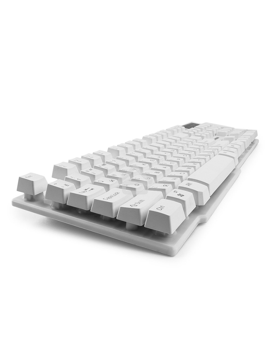 Клавиатура Гарнизон GK-200, USB, белый, механизированные клавиши