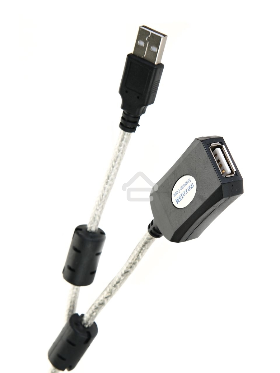 Кабель удлинитель Aopen активный ACU823-15M , USB2.0-repeater AM/AF 15м