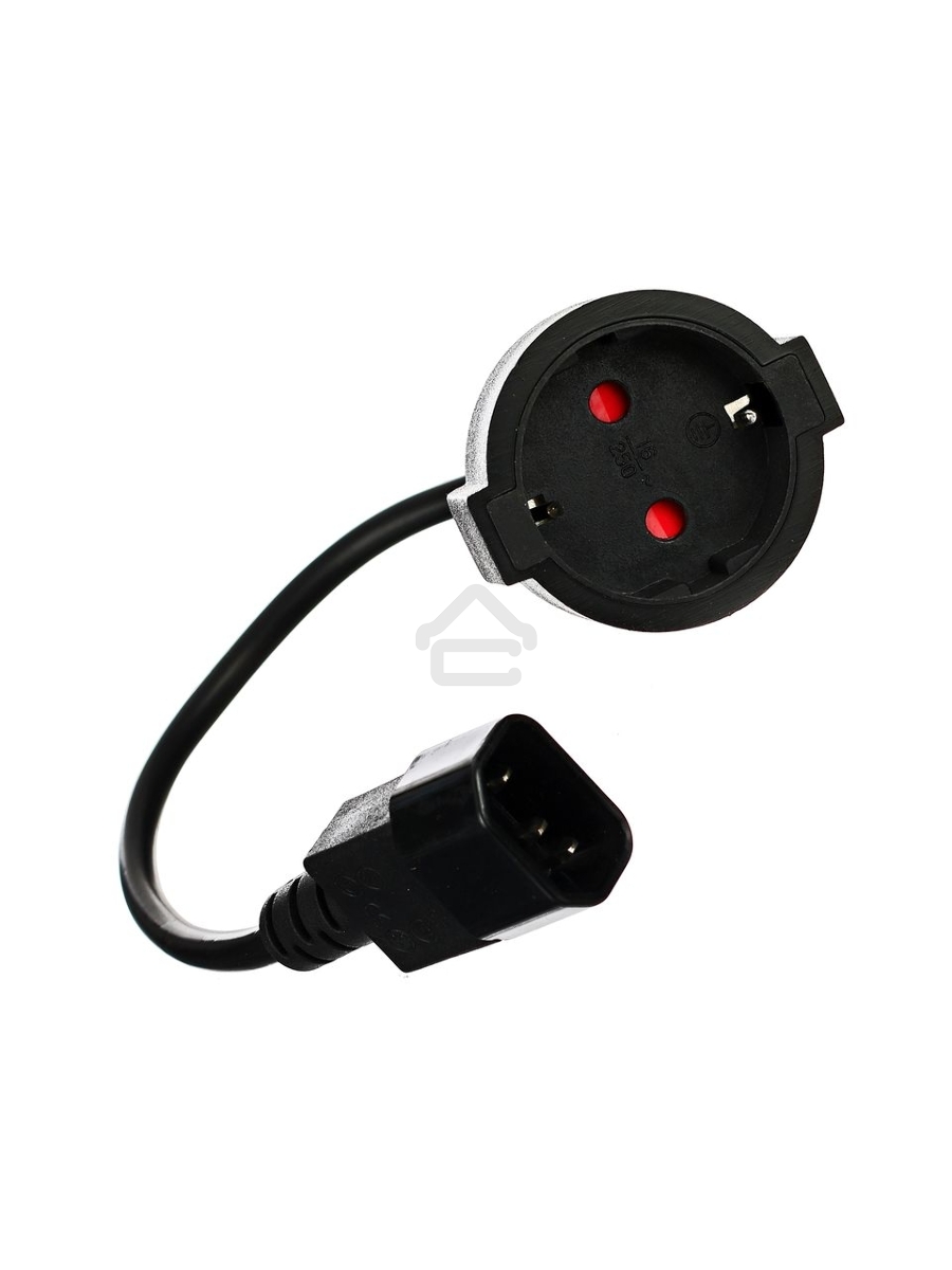 Кабель-переходник UPS->розетка VCOM (IE-320 C14 to Socket Type-F) 3Gx0,75mm VDE <CE002>