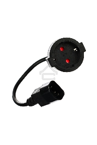 Кабель-переходник UPS->розетка VCOM (IE-320 C14 to Socket Type-F) 3Gx0,75mm VDE <CE002>