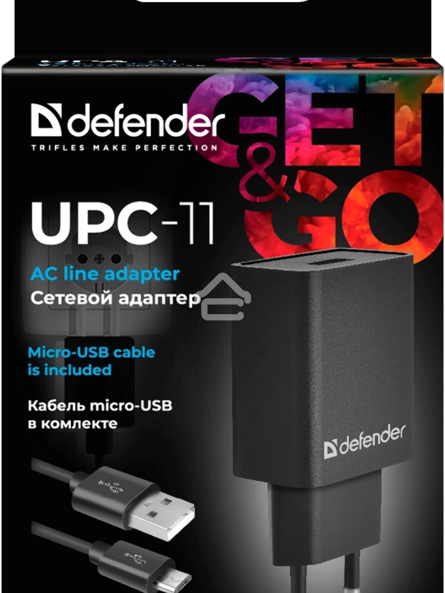 Сетевой адаптер Defender 1xUSB,5V/2.1А, кабель micro-USB (UPC-11)