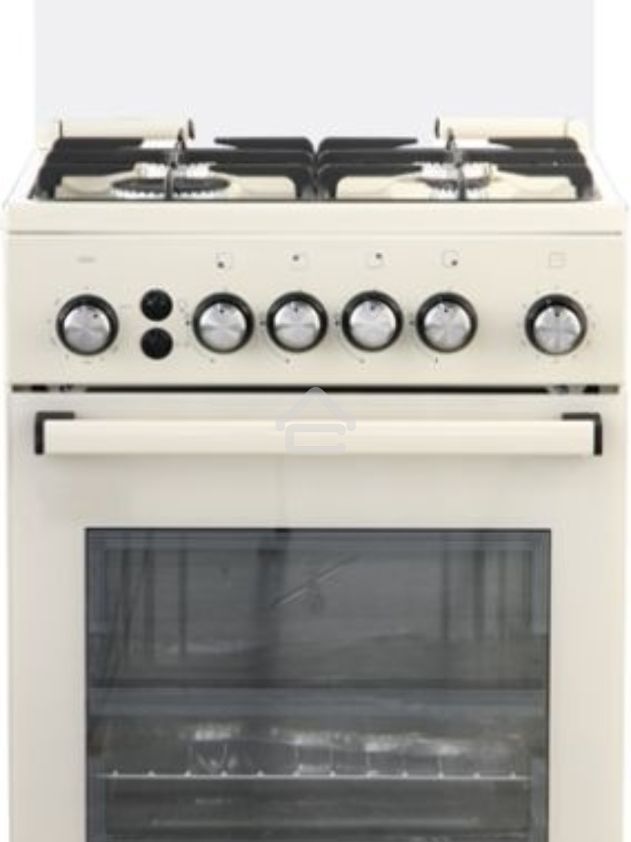 Плита газовая De Luxe 5040.40Г (КР) ЧР-013 бежевый, конфорок 4 газовых, духовка 46 л, 50 см x 85 см x 50 см
