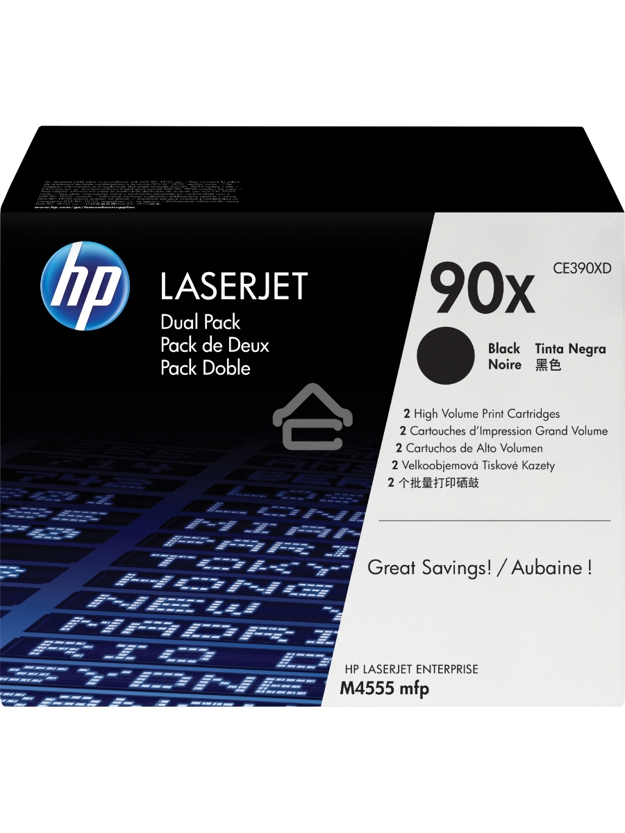 Картридж лазерный двойная упаковка HP CE390XD черный LJ M4555/h/f/fskm mfp Enterprise M602n/M602dn/M602x/M603n/M603dn/M603xh (2х24000 стр)