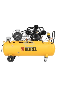 Компрессор воздушный рем. привод BCW3000-T/100, 3,0 кВт, 100 литров, 520 л/мин  Denzel