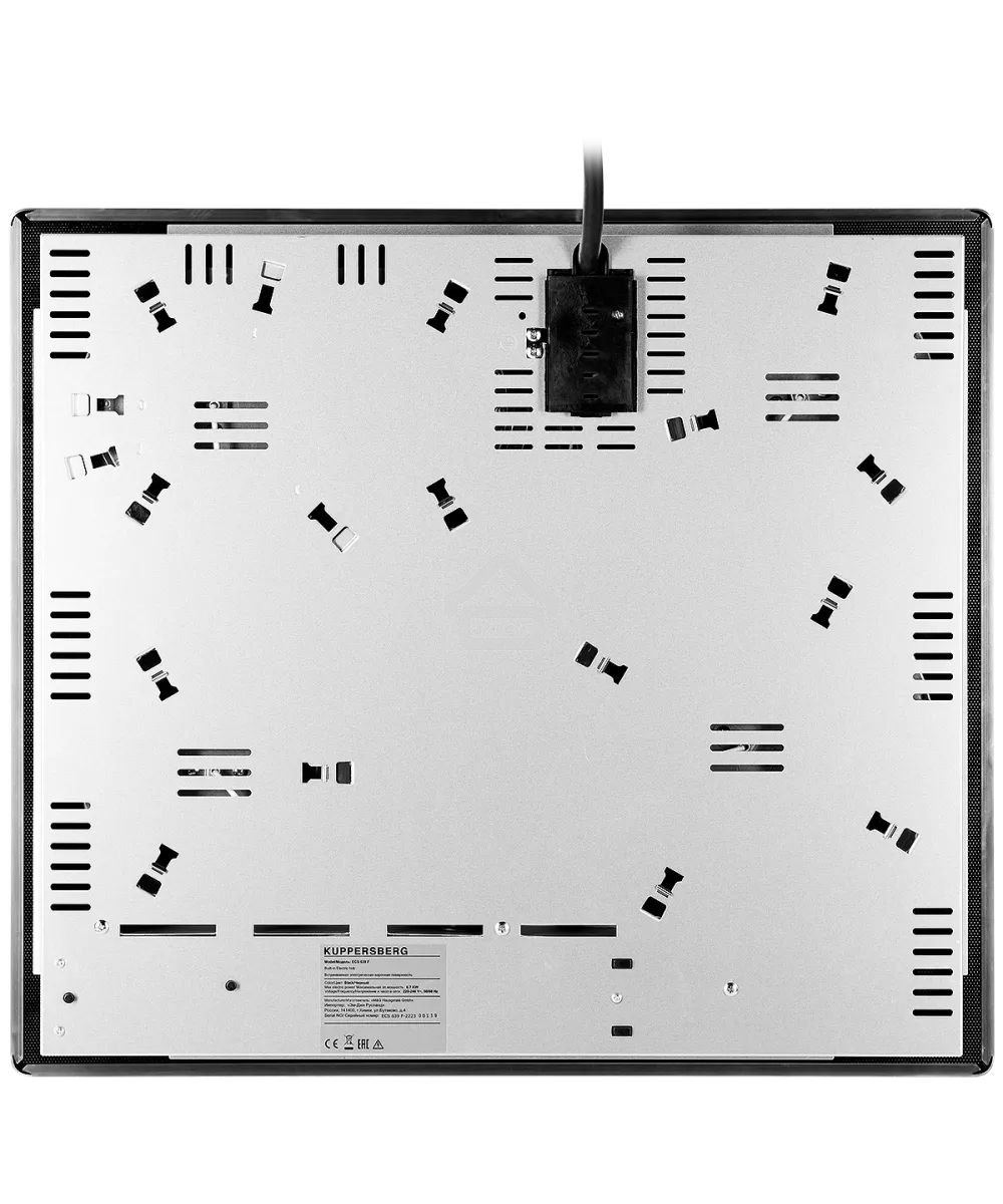 Встраиваемые электрические панели Kuppersberg ECS 639 F Электрическая независимая варочная поверхность, стеклокерамика KANGER, ширина 60 см, 4 зоны ускоренного нагрева HI-Light, управление электронное сенсорное/слайдер, 5 цифровых дисплев, 9 уровней мощно