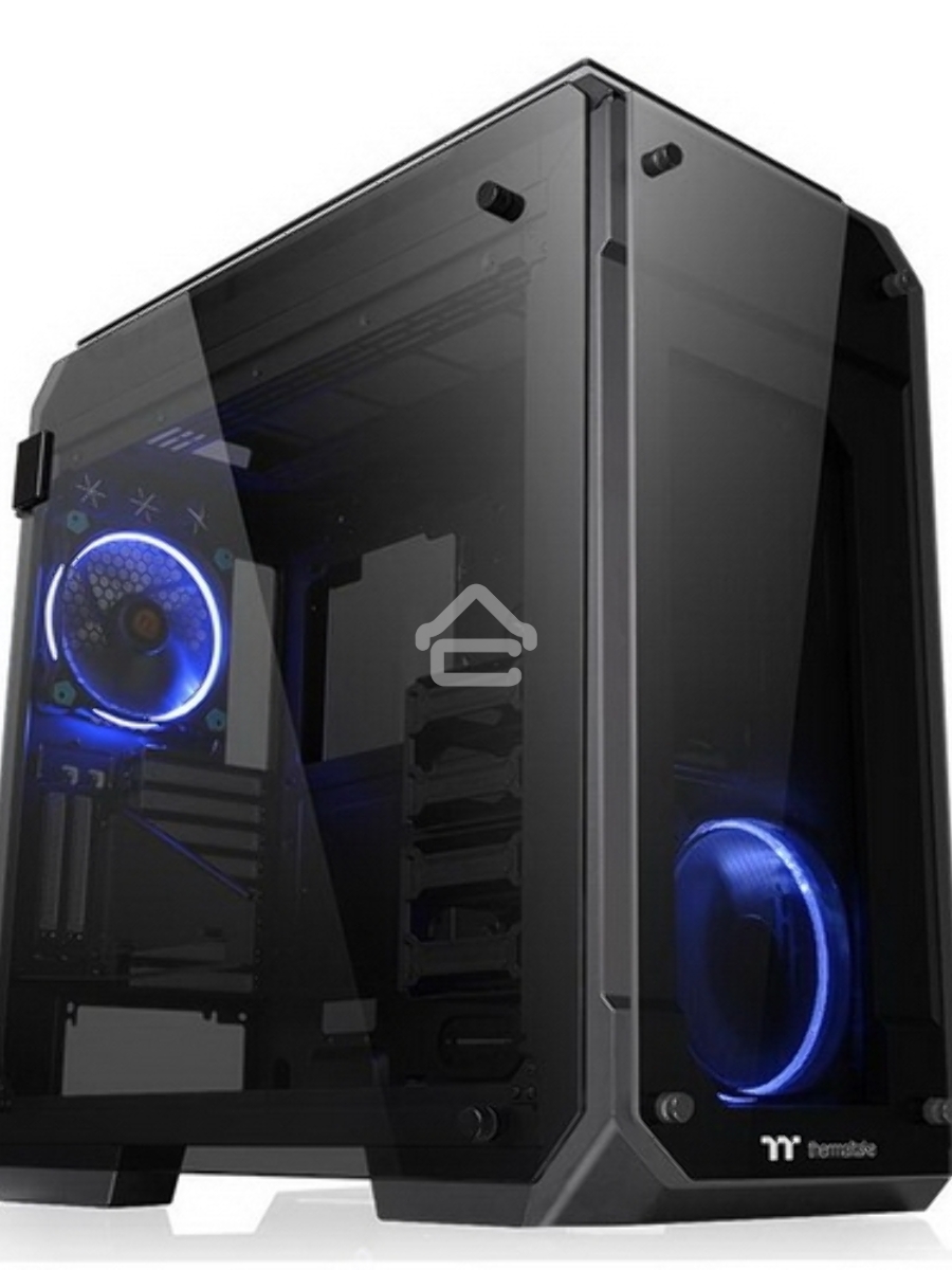 Корпус View 71 TG (840574) CA-1I7-00F1WN-00 /Black/Win/SPCC/Tempered Glass*4/Color Box/Riing 140mm Blue Fan*2