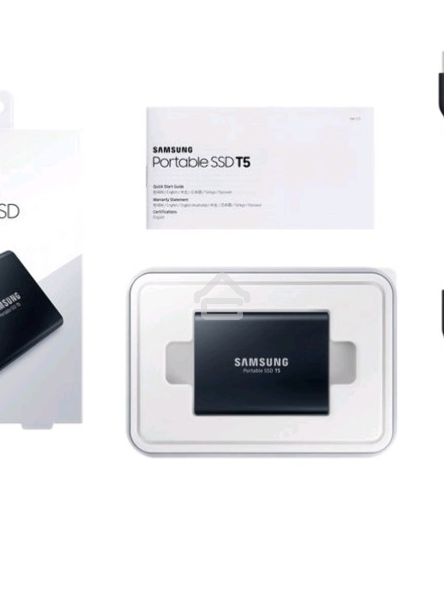 Внешний твердотельный накопитель SSD 1TB Samsung T5 (Up to 540Mb/s, USB 3.1 Type-C) (MU-PA1T0B/WW)