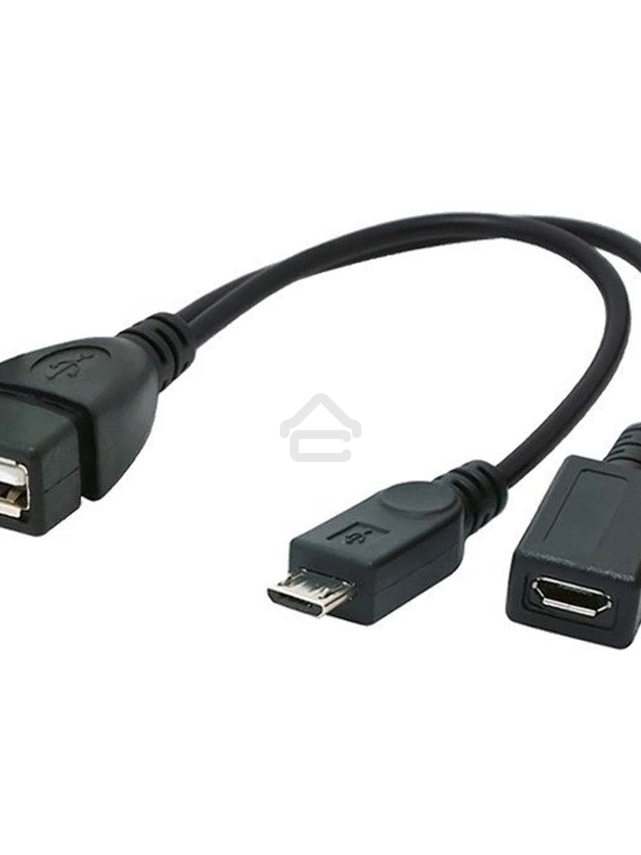 Кабель USB 2.0 OTG Cablexpert A-OTG-AFBM-004 USBAF/MicroBM, 0.15м, с доп питанием, пакет
