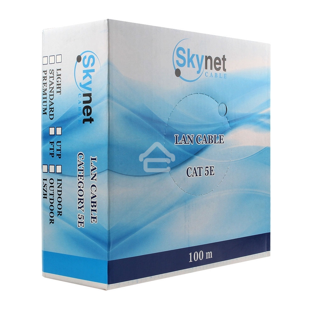 Кабель SkyNet Premium UTP outdoor 4x2x0,51, медный, FLUKE TEST, кат.5e, однож., 100 м, box, черный