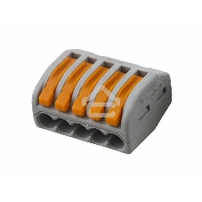 Универсальная клемма, 5-проводная, серая (0,08-2,5/4 мм²) (40 шт./уп.) WAGO 222-415
