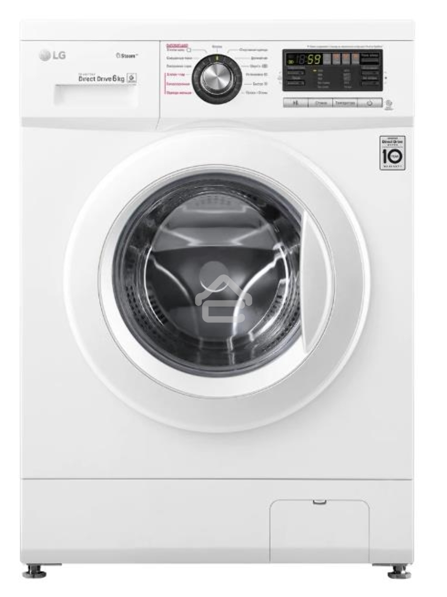 Стиральная машина LG F1296NDS0 белый, загрузка фронтальная 6 кг, 1200 об/мин., класс: А