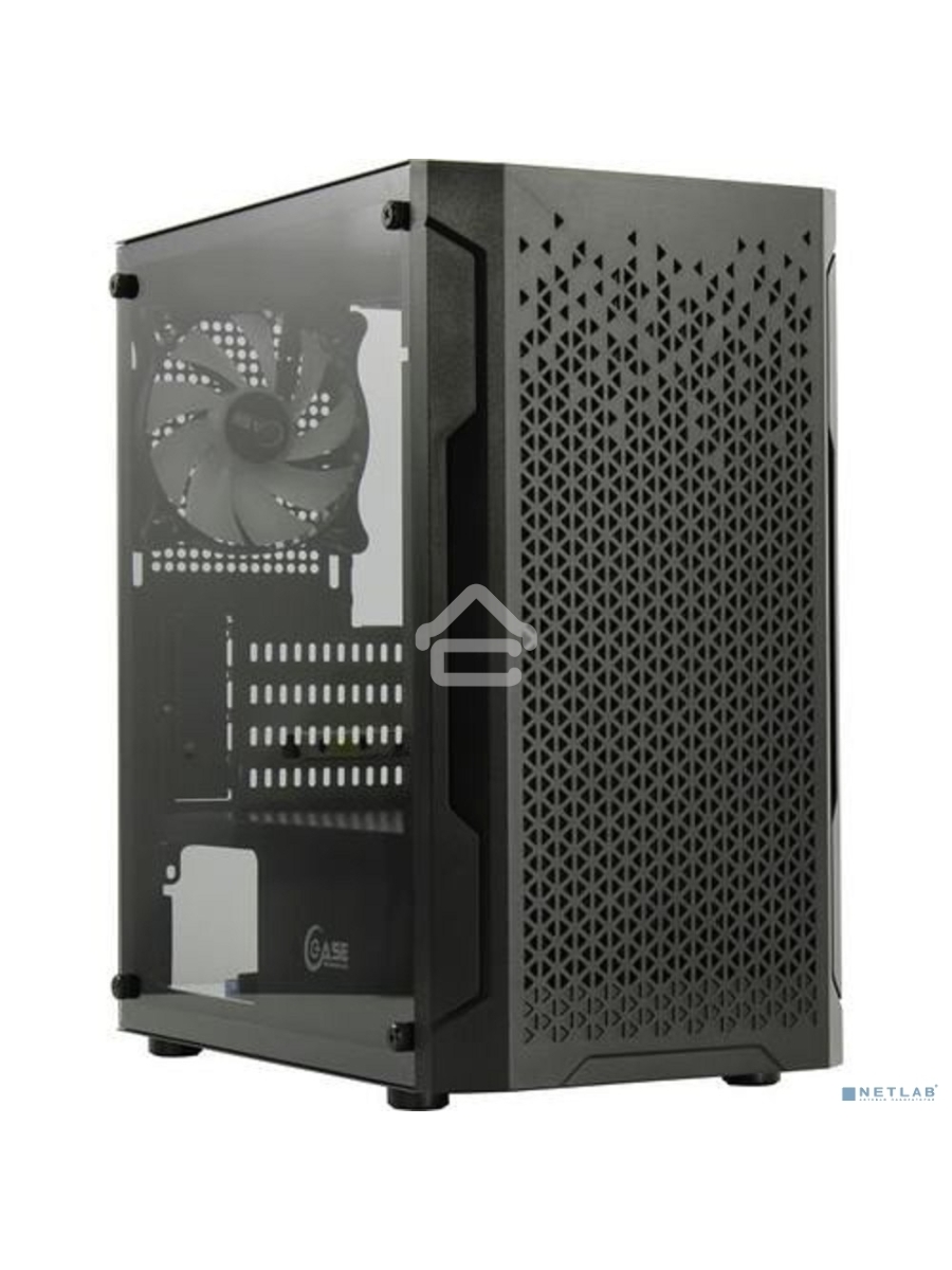 Компьютерный корпус Powercase Mistral Micro Z3B Mesh LED, Tempered Glass, 2x 140mm + 1х 120mm 5-color fan, чёрный, mATX  (CMIMZB-L3)