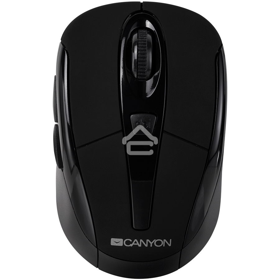Мышь беспроводная Canyon MSO-W6 черный, 1600 dpi, радиоканал, USB, кнопки - 6