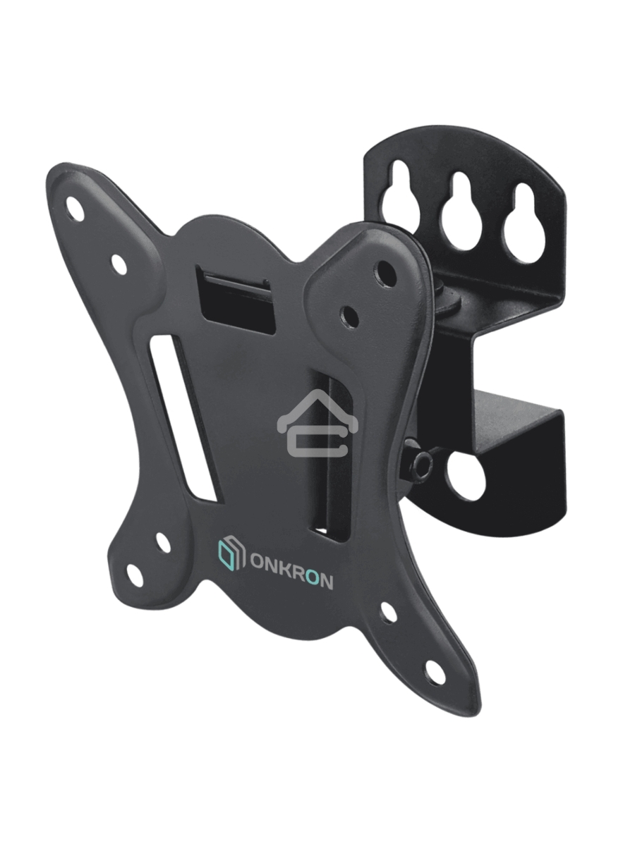 Кронштейн ONKRON Кронштейн ONKRON 17-27'' макс 100*100 мм, наклон -+ 8º, поворот: 45°, от стены 85 мм, макс вес 25кг, черный
