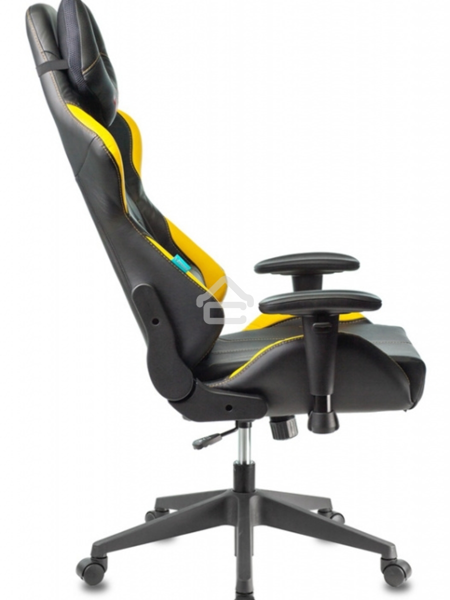 Кресло игровое Бюрократ VIKING 5 AERO YELLOW черный/желтый искусственная кожа