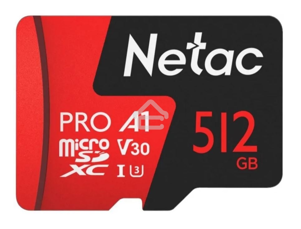 Карта MicroSD card Netac P500 Extreme Pro 512GB, retail version w/SD adapter