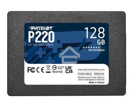 Накопитель SSD Patriot P220, 128Gb, SATA III, 2.5