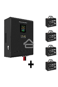 Комплект Источник бесперебойного питания EX296005RUS + батарея 75Aч EX282983RUS 4шт (инвертор, синус, для котла, настенный) ExeGate FineSine SX-7000.LCD.AVR.2SH.T <7000VA/5000W, чистая синусоида, цветной LCD-дисплей, AVR, 2*Schuko+клеммы, линейно-интеракт