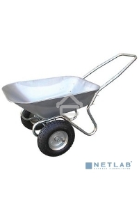 Тачка FIT 77558  строительная, двухколесная, сталь оцинкованная, 75л, до 140кг