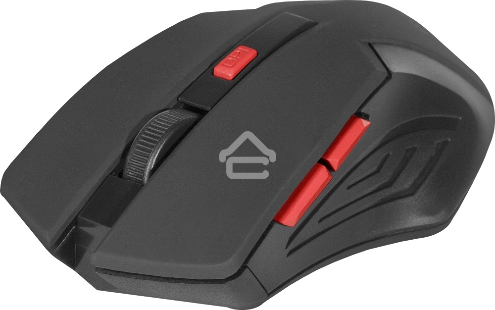 Мышь беспроводная Defender Accura MM-275 красный, 1600 dpi, радиоканал, USB, кнопки - 6
