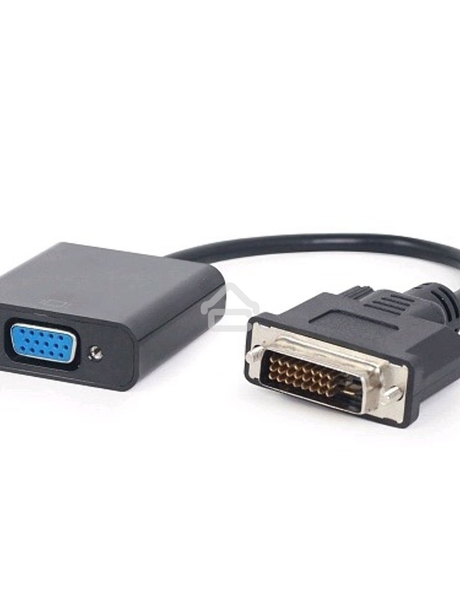 Переходник DVI-D-VGA Cablexpert A-DVID-VGAF-01, 25M/15F, длина кабеля 0,2м, черный, пакет