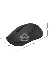 Мышь беспроводная Defender Accura MM-935 черный, 1600 dpi, радиоканал, USB, кнопки - 4