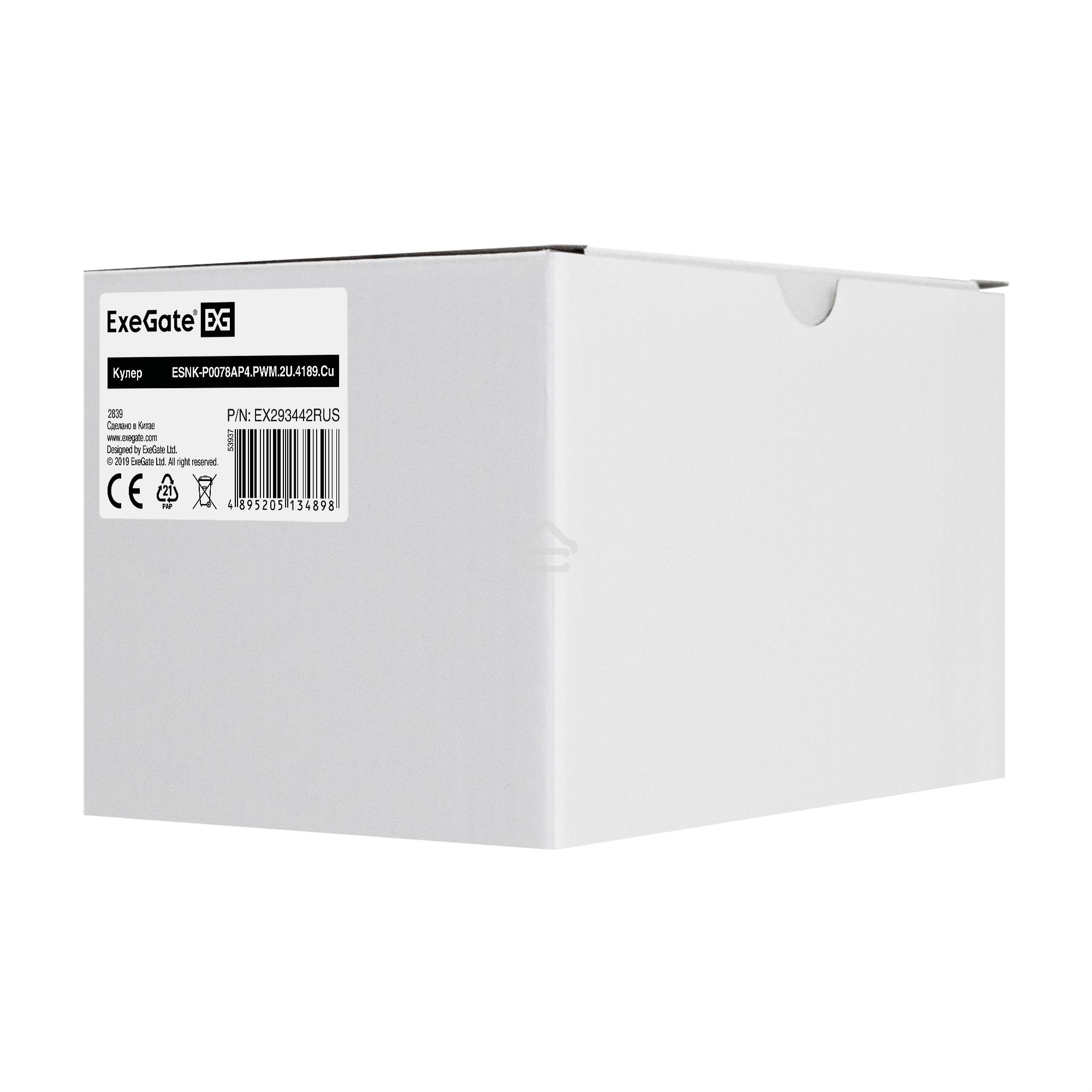 Кулер для процессора ExeGate ESNK-P0078AP4.PWM.2U.4189.Cu серебристый, 60 мм, алюминий/медь, 8000 об/мин, 54.3 дБ, 4 pin, 300 Вт, 66.3 мм