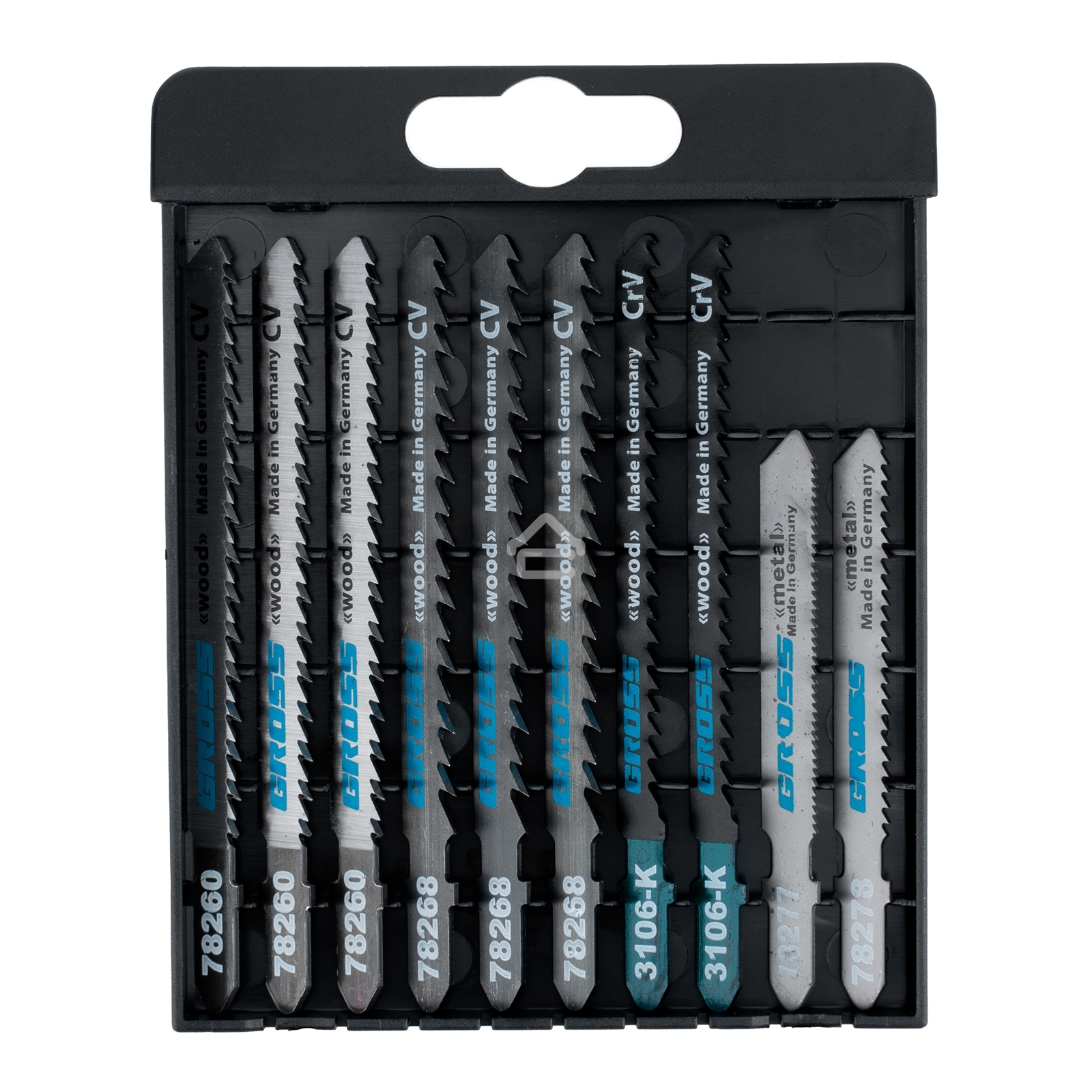 Набор полотен GROSS для электролобзика универсальный, 10шт., DIY, пластиковый кейс 78295