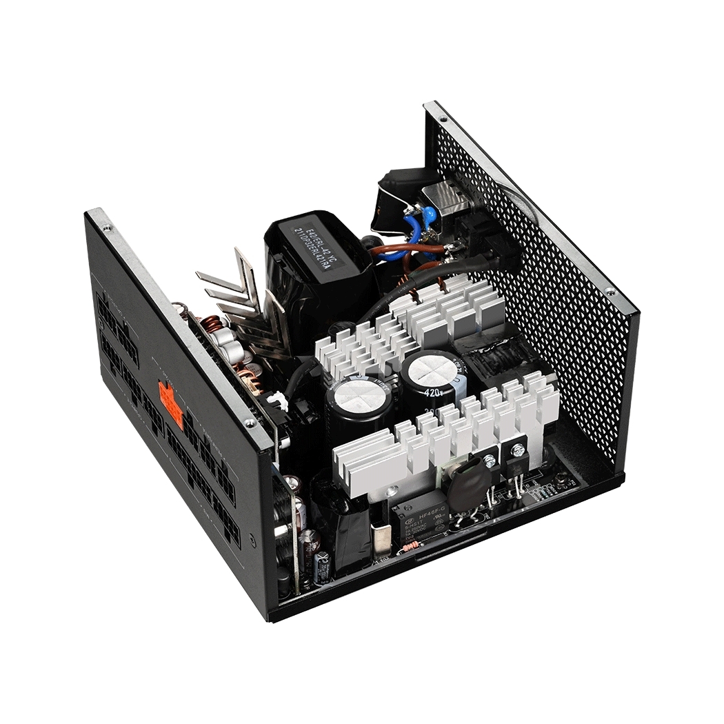 Блок питания PCCOOLER, 850W 80+ Gold (ATX, 3.1, PCIe 5.1 600W, Full modular, 1x24(20+4)pin 550мм, 2xCPU 8(4+4)pin 650мм, 3xPCIe 8(6+2)pin 500мм, 1x12V(2x6) 12+4pin 650мм, 3xSATA*3+MOLEX4pin*1 450+120+120+120мм, Active, 135x135mm, 150x150x86mm, APFC, OVP, 
