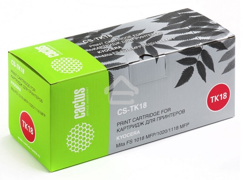 Картридж лазерный Cactus CS-TK18 черный (7200 стр.) для принтеров Kyocera Mita FS 1018 MFP/1020/1118 MFP