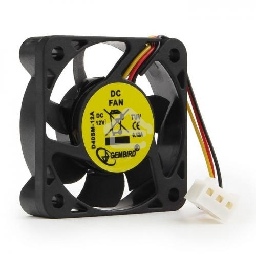 Вентилятор для корпуса Gembird D40SM-12A черный, 40 мм, 6000 об/мин, 25 дБ, 3 pin