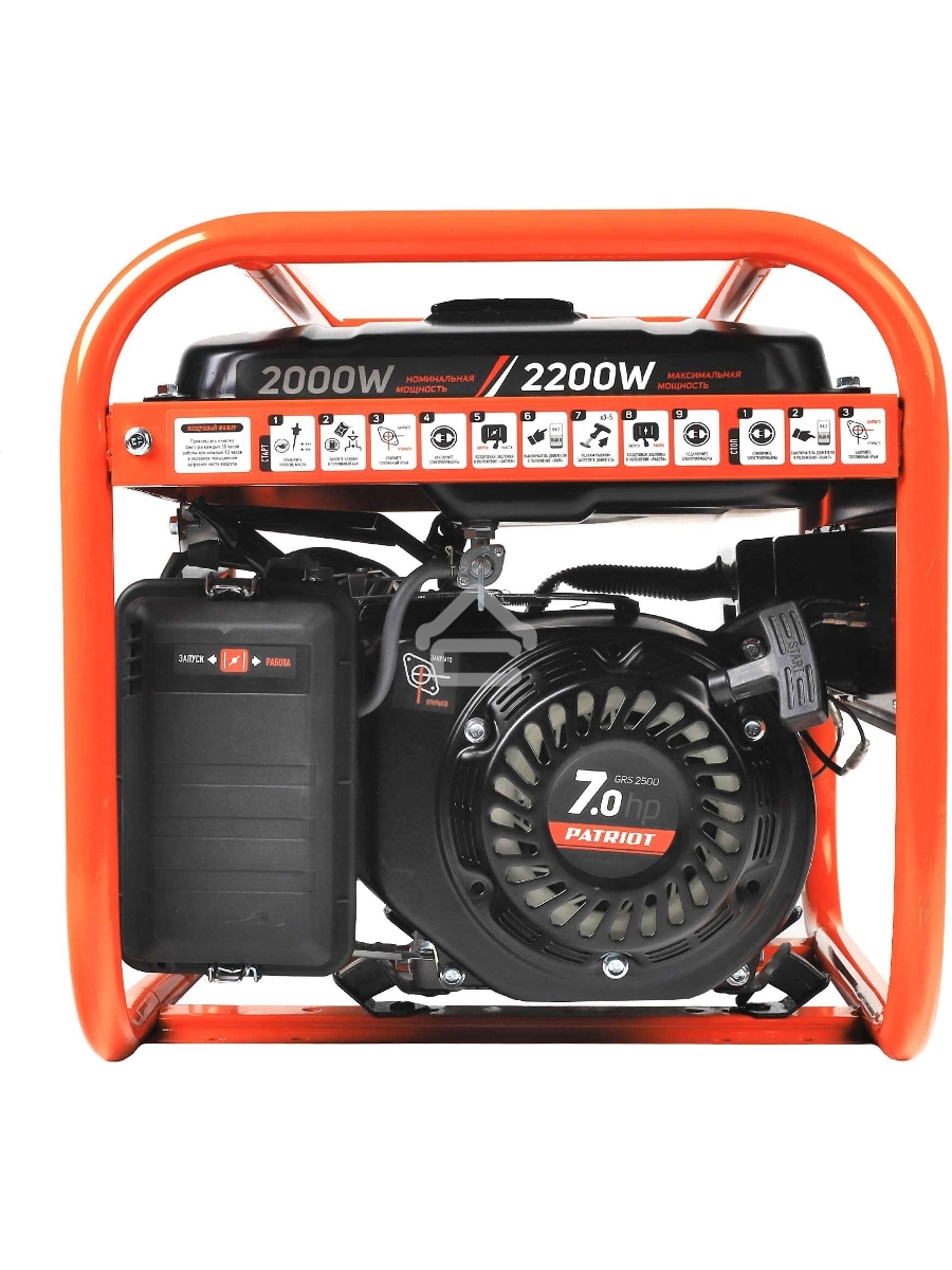 Электрогенератор бензиновый Patriot GRS 2500, 2.2 кВт, 75 дБ, 36,7 кг