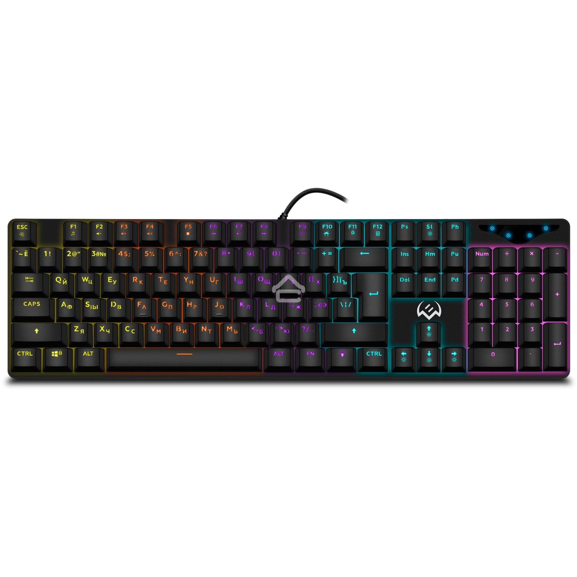 Клавиатура проводная игровая Sven KB-G9300 черная (Outemu Blue switches,104кл., подсветка)