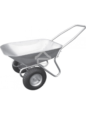 Тачка FIT 77558  строительная, двухколесная, сталь оцинкованная, 75л, до 140кг