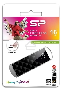 Флеш диск Silicon Power 16Gb Ultima U03 SP016GBUF2U03V1K USB2.0 черный