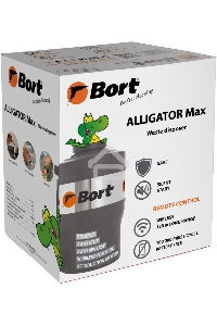 Измельчитель пищевых отходов Bort Alligator Max, 560 Вт., объём 1 600 мл., ПДУ