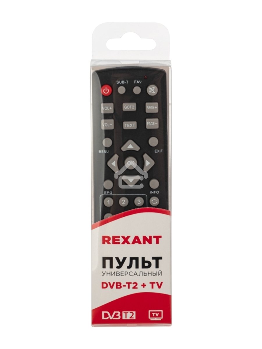 Универсальный пульт дистанционного управления Rexant для DVB-T2+TV