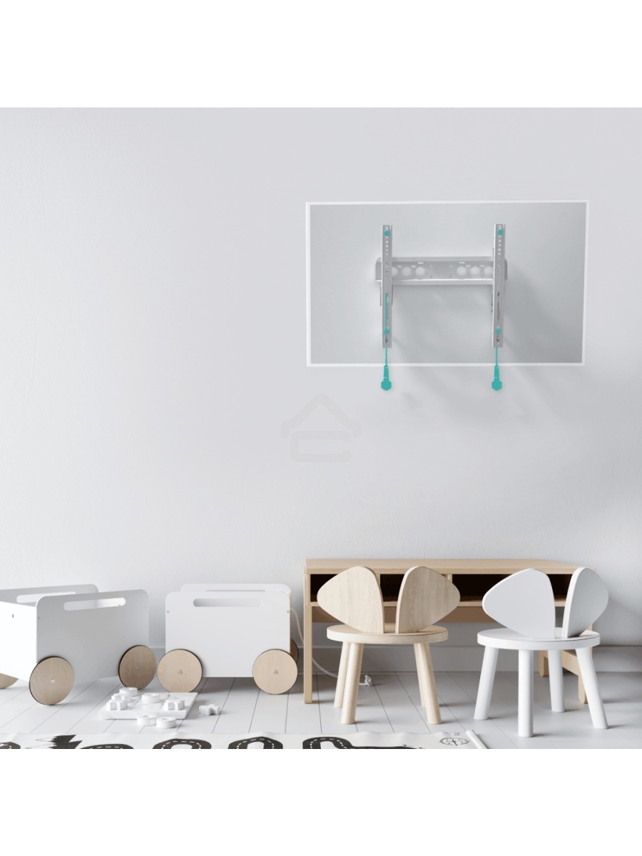 Кронштейн ONKRON TM5W / 32-65'' макс 400*400 наклон +12º от стены: 35-145мм, макс вес 68,2кг, встр уровень, белый