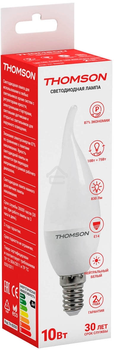 Лампа светодиодная Hiper THOMSON LED TAIL CANDLE 10W 830Lm E14 4000K TH-B2030