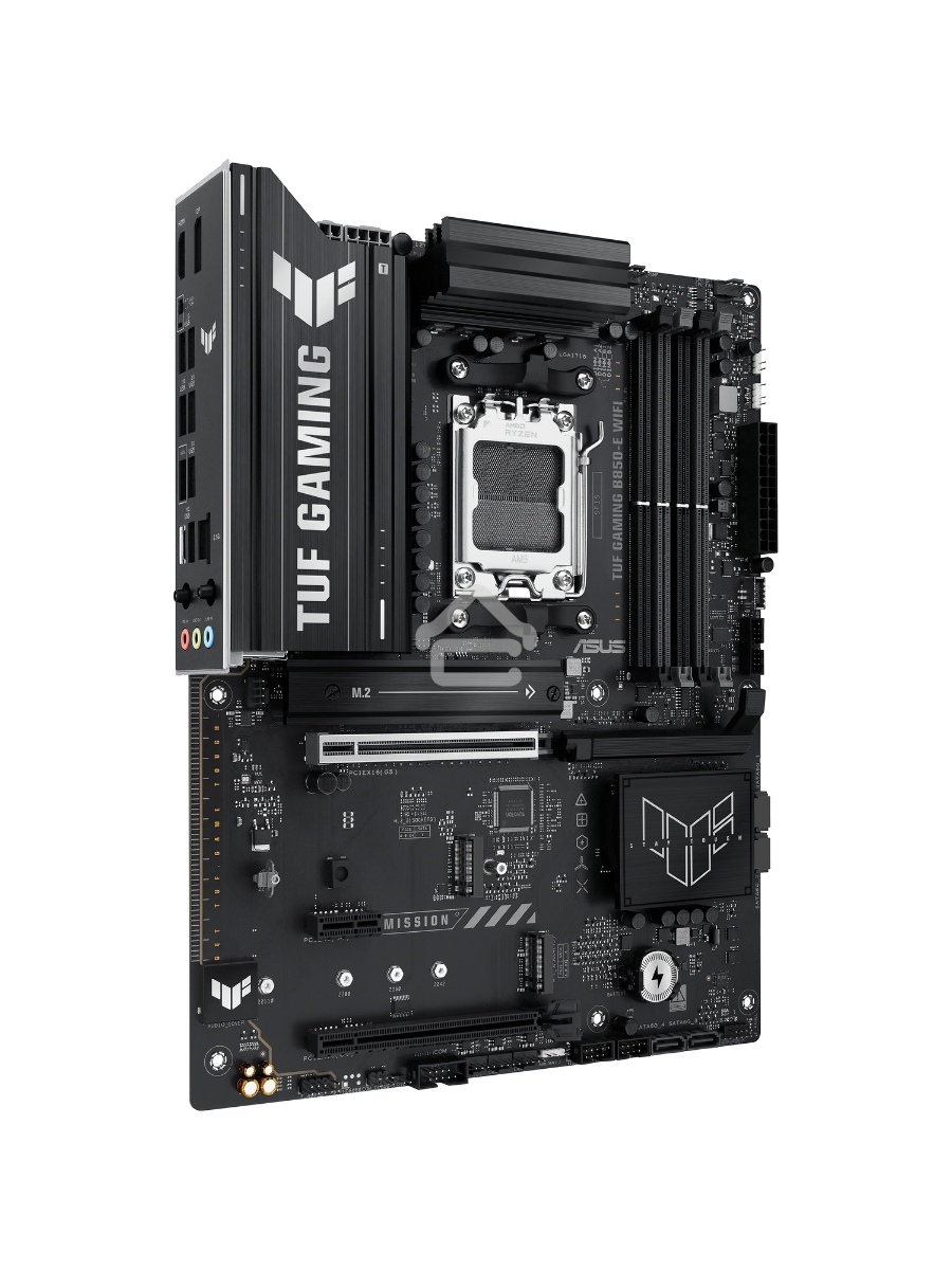 Материнская плата ASUS TUF Gaming B850-E WiFi, AM5, AMD B850, 4xDDR5, 4xSATA, 3xM.2, 1xPCIe 5.0 x16, 1xPCIe 4.0 x16, 1xPCIe x1, 1xDP, 1xHDMI, 2xUSB-C (1x10Gbps, 1x20Gbps), 3xUSB-A 5Gbps, 3xUSB-A 2.0, 1x2.5Gb LAN, Wi-Fi 6E, Bluetooth 5.3, 3x3.5 мм, 7.1, AT