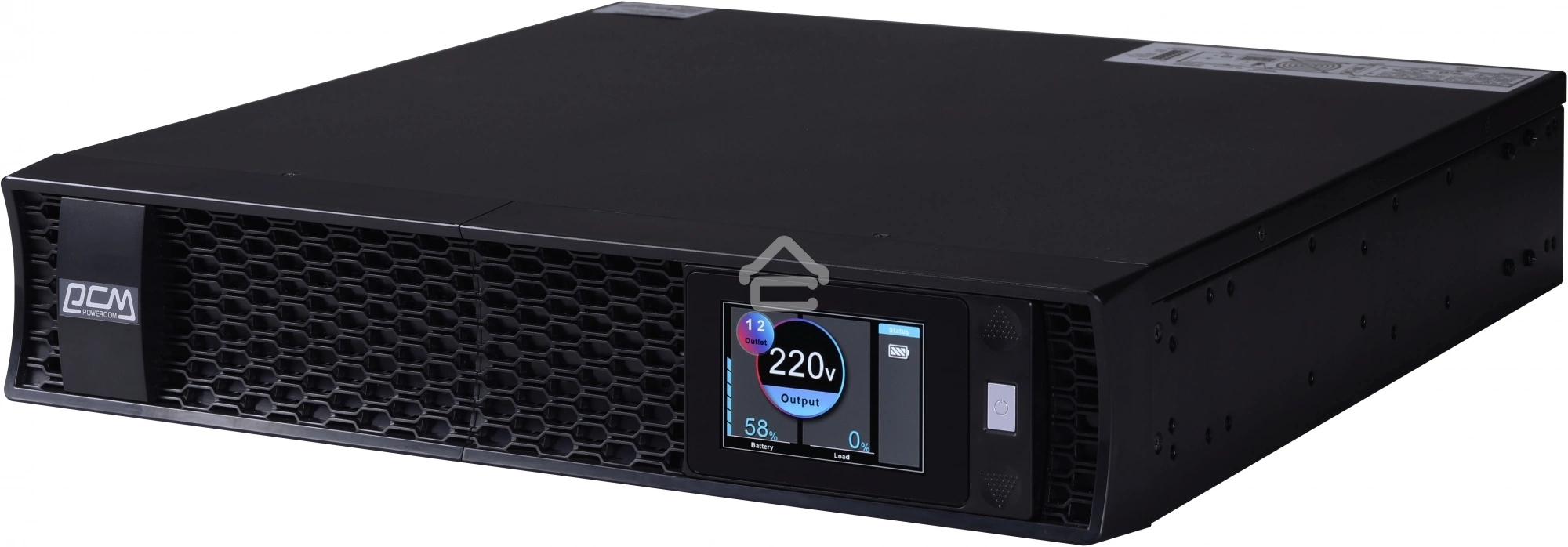 Источник бесперебойного питания Powercom Next, On-Line, 2000VA/2000W, Rack/Tower, 8*IEC320-C13 + 2*C19, LCD, Serial+USB, SmartSlot, подкл. доп. Бат.