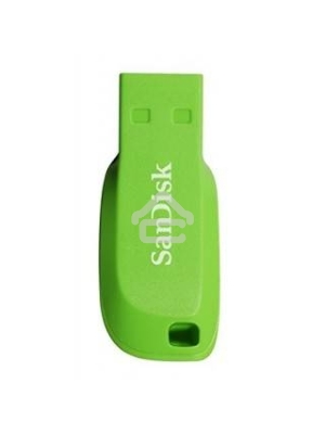 Флеш диск 16GB SanDisk CZ50 Cruzer Blade, USB 2.0, Green
