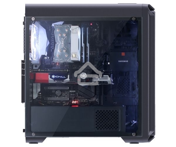Компьютерный корпус Zalman i3 edge черный без БП ATX 3x120mm 2xUSB2.0 1xUSB3.0 audio bott PSU
