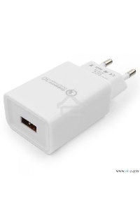 Адаптер питания Cablexpert MP3A-PC-16, QC 3.0, 100/220V - 1 USB порт 5/9/12V, белый