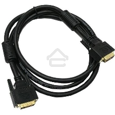 Кабель видео Buro DVI-D(m)/DVI-D(m) 1.8м. феррит.кольца Позолоченные контакты черный (DVI-D)