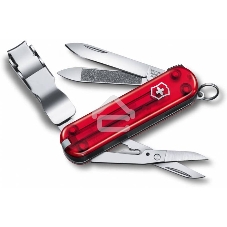 Нож перочинный Victorinox Nail Clip 580 0.6463.T 65мм 8 функций полупрозрачный красный Нож перочинный Victorinox Nail Clip 580 0.6463.T 65мм 8 функций полупрозрачный красный